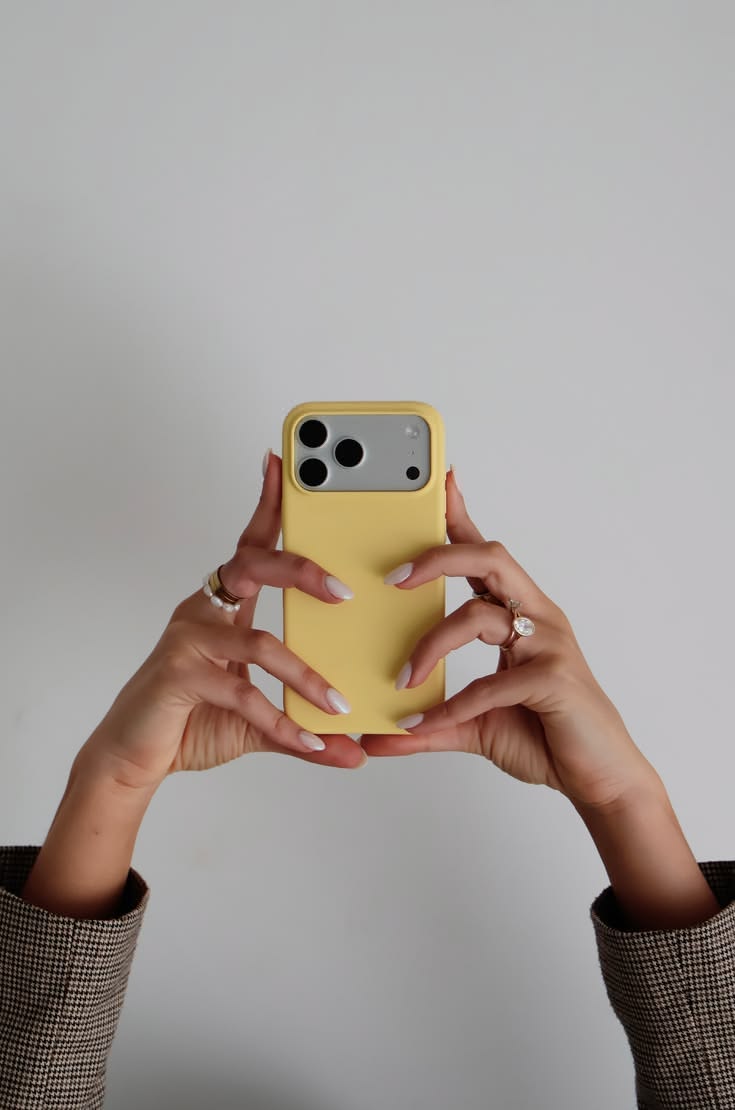 Hands holding a phone up to shoot a photo